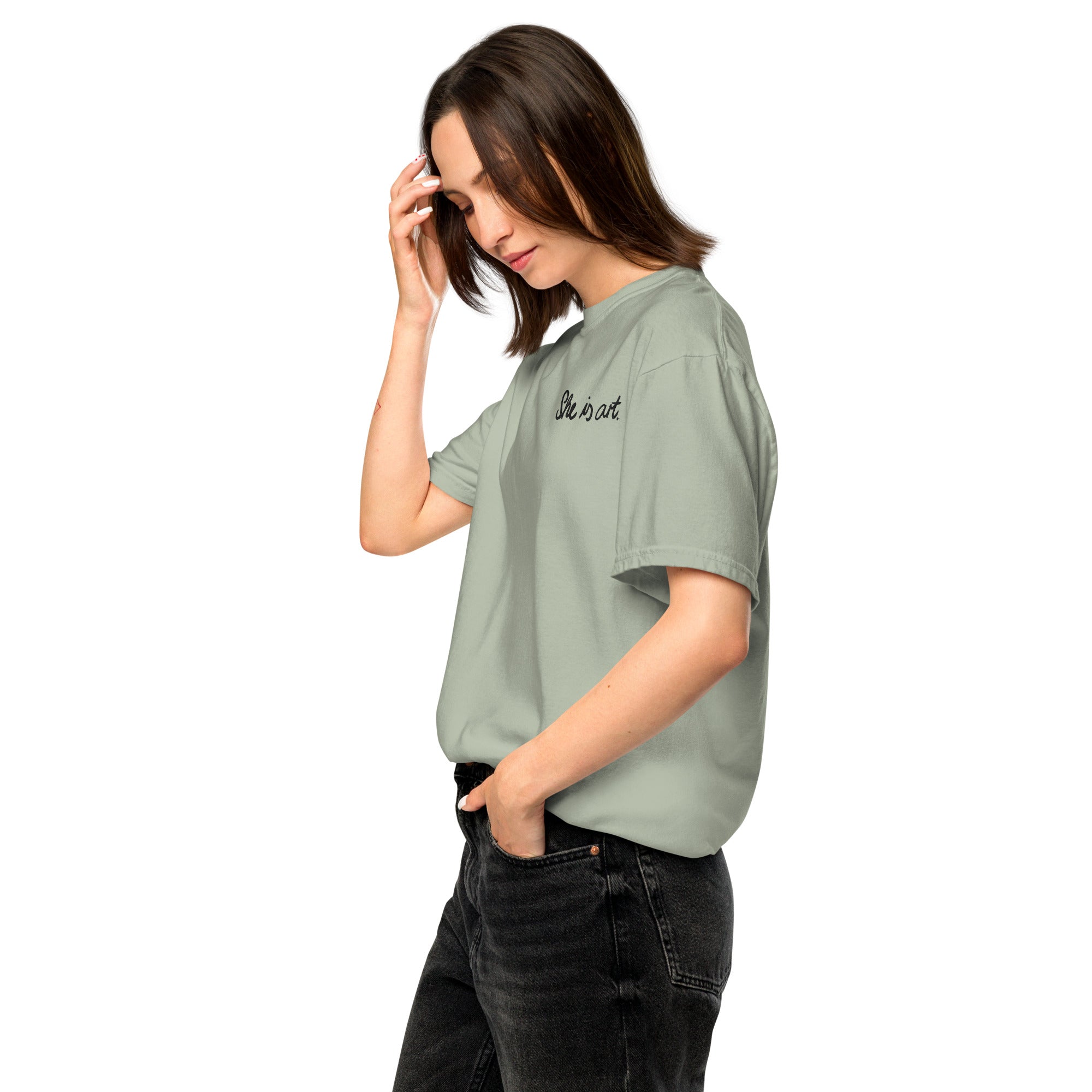 "She is art" Unisex T-shirt Embroided